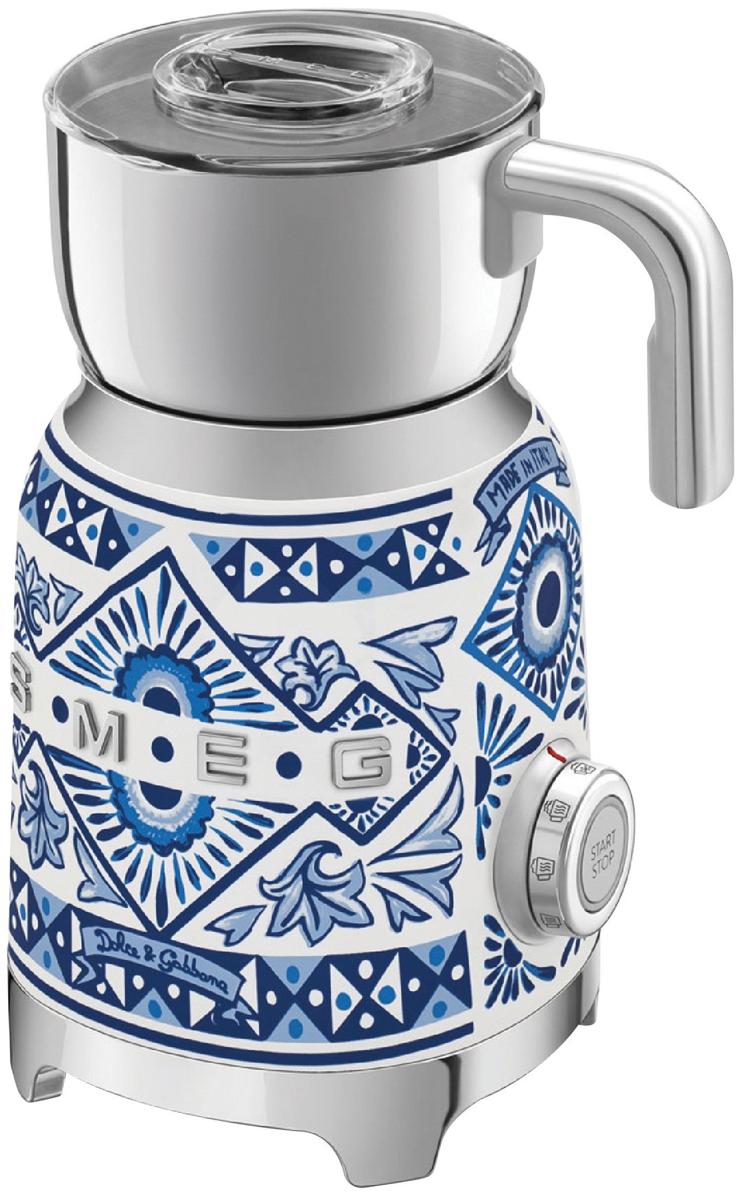 Smeg 50's Style Dolce & Gabbana Milk Frother - Blue Mediterraneo MFF01DGBAU