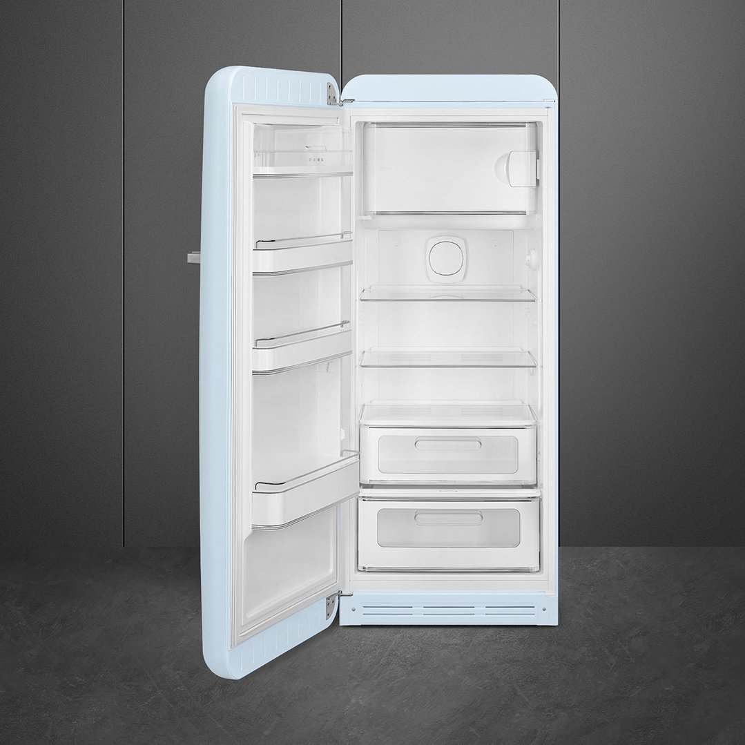 Smeg FAB 28 50’S Style Retro Refrigerator, Left Hand - Pastel Blue FAB28LPB5AU