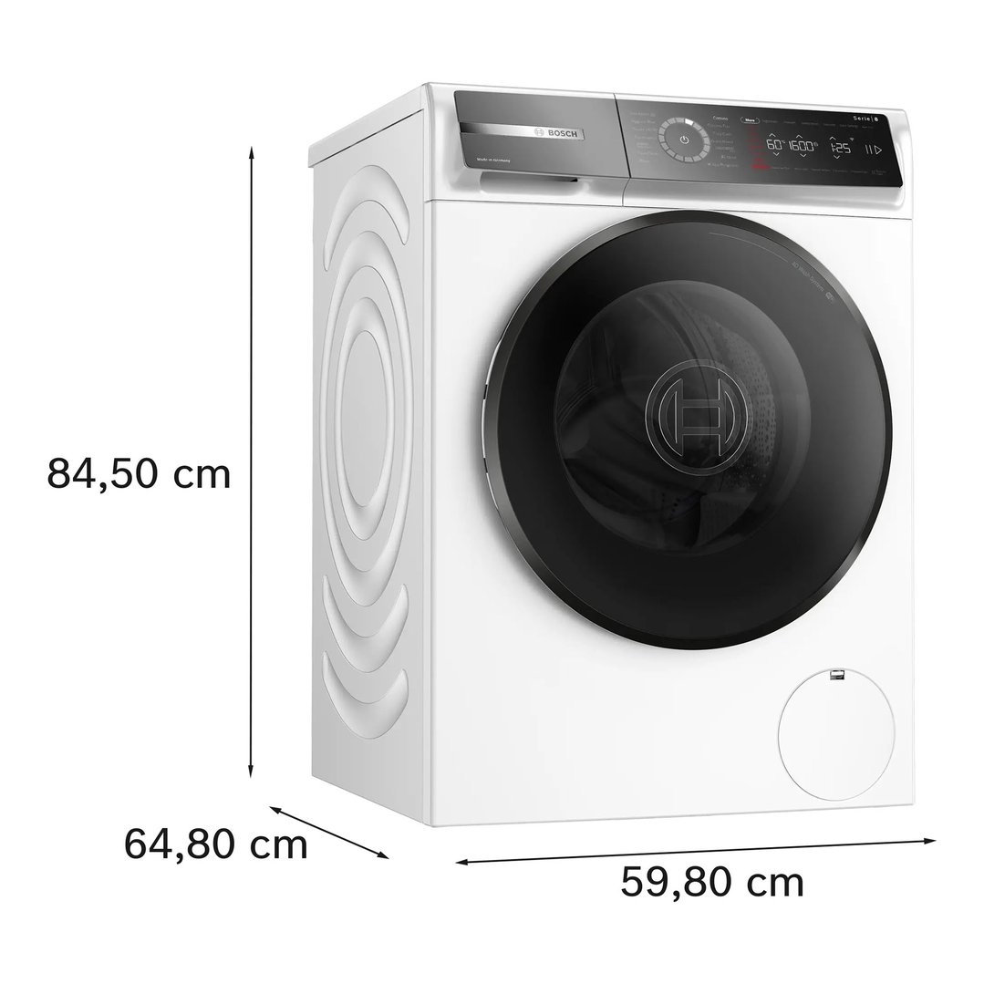 Bosch 10kg Series 8 Front Loader Washing Machine White WGB25601AU