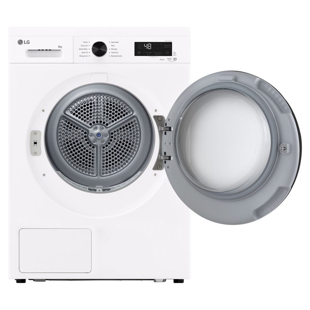 LG 8kg White Heat Pump Dryer DVH1-08WP