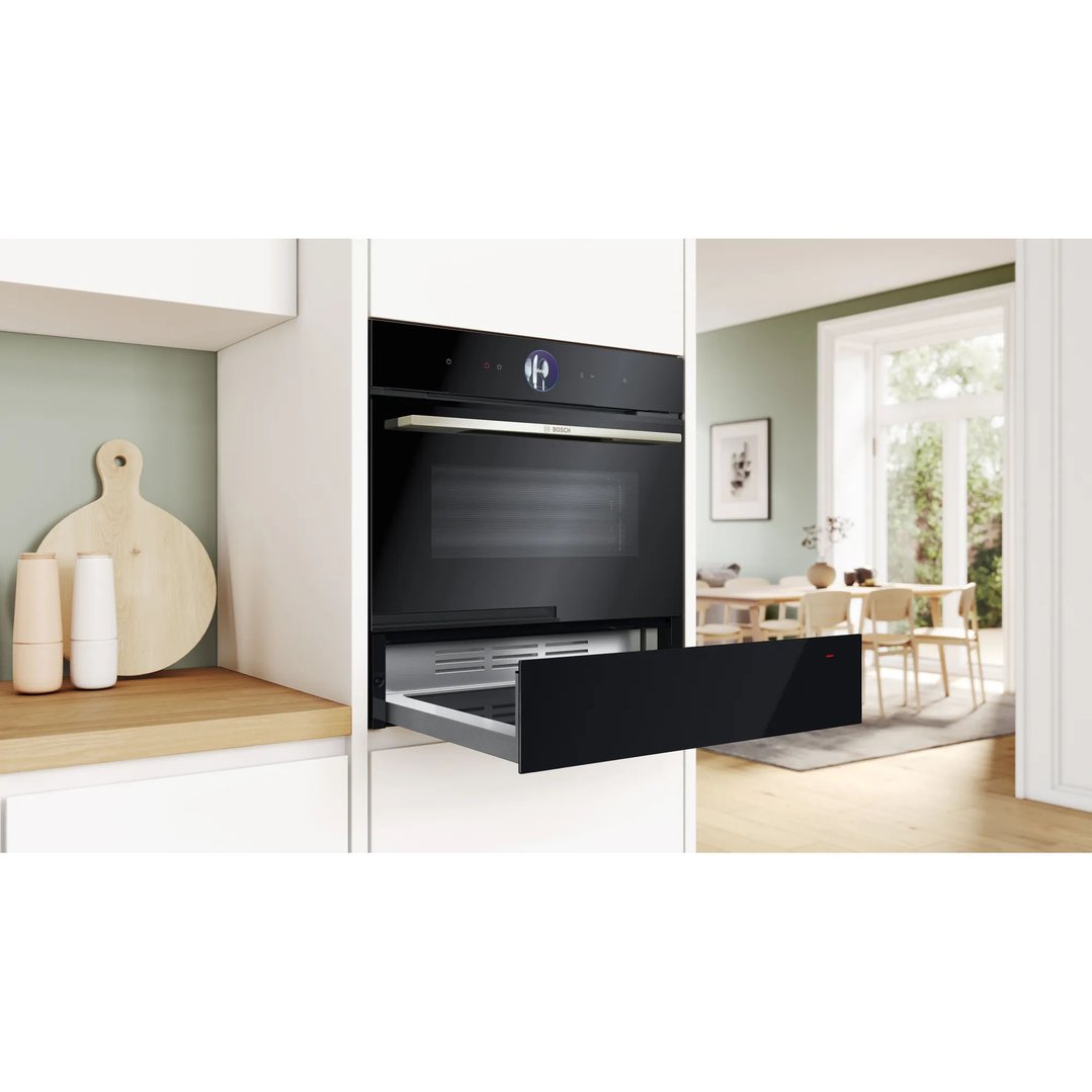 Bosch 140mm Series 8 Black Warming Drawer BIC7101B1A