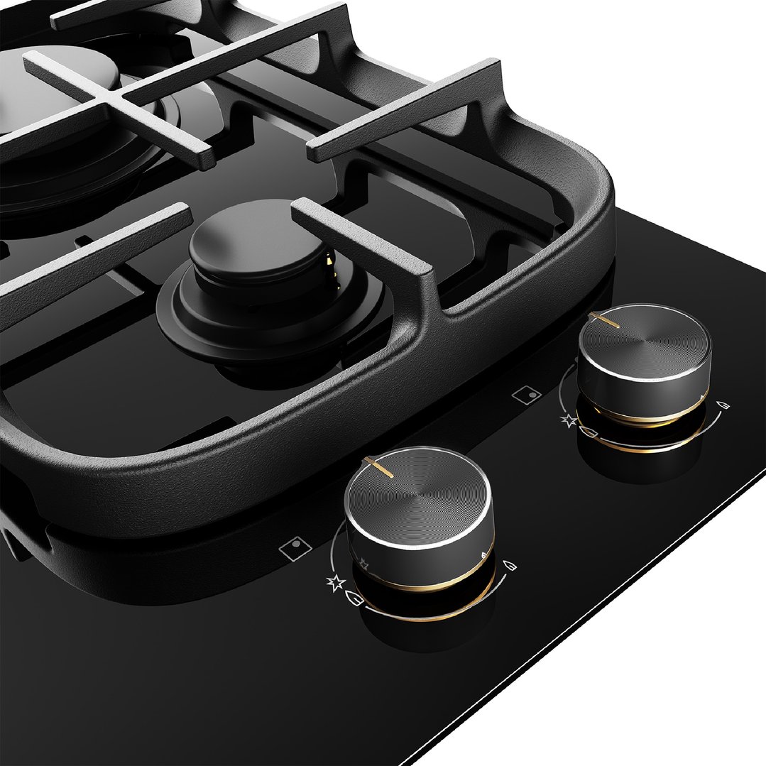 Electrolux 60cm UltimateTaste 900 3 Burner Gas Cooktop Black Ceramic Glass EHG635BE