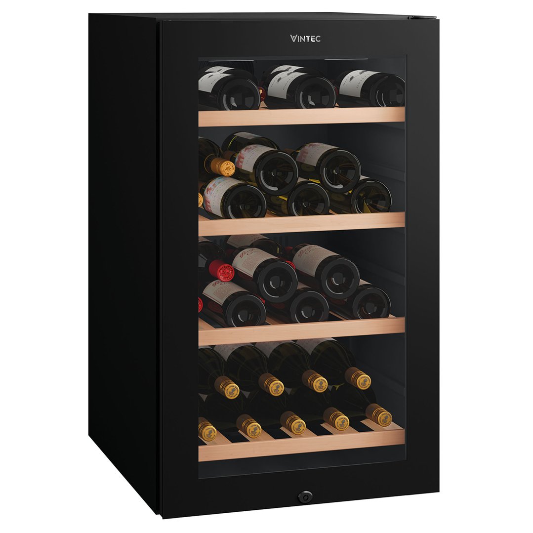 Vintec 35-Bottle Single Zone Wine Cabinet VWS830FCB-X