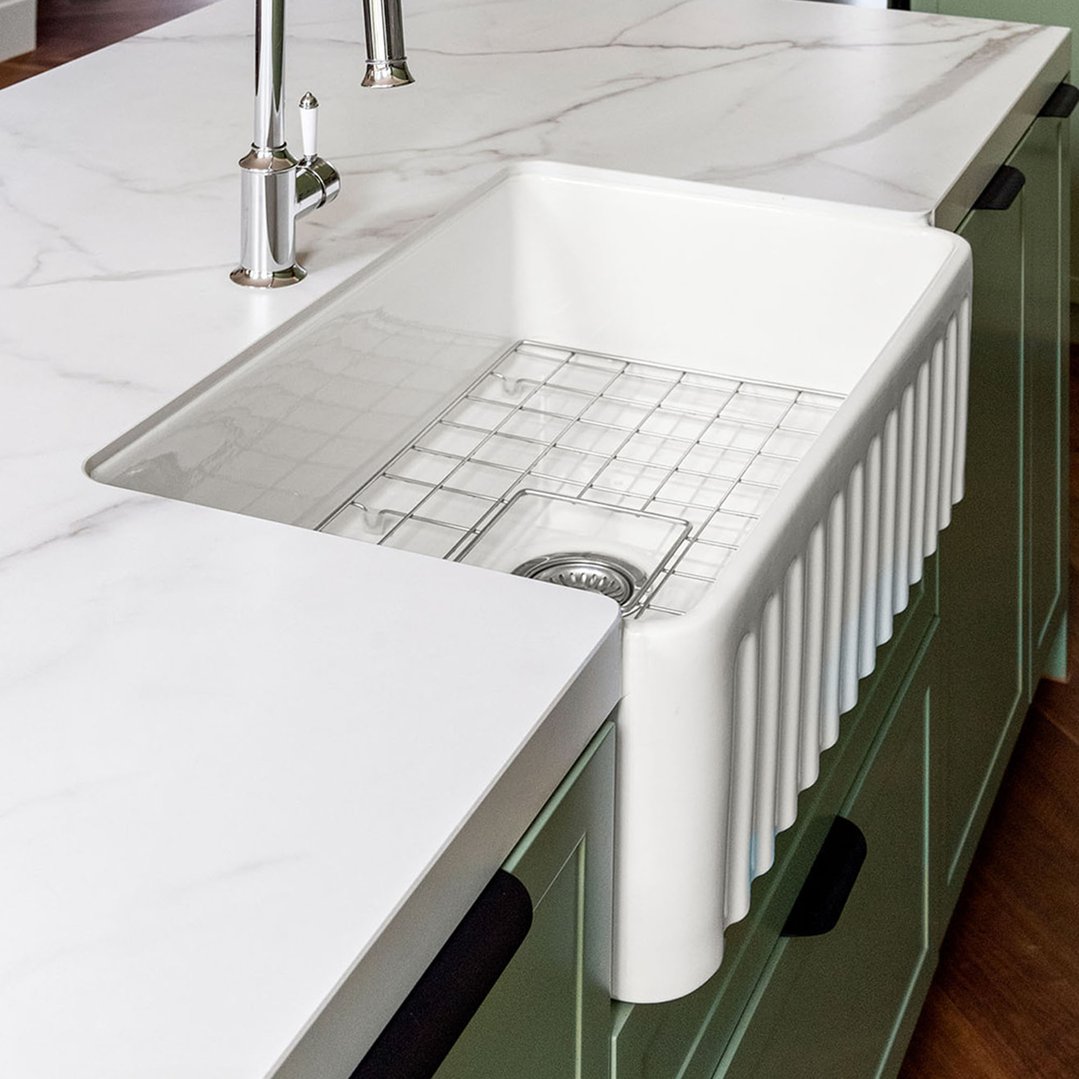 Turner Hastings Novi 60x46 Fireclay Butler Sink - Gloss White NO60FS