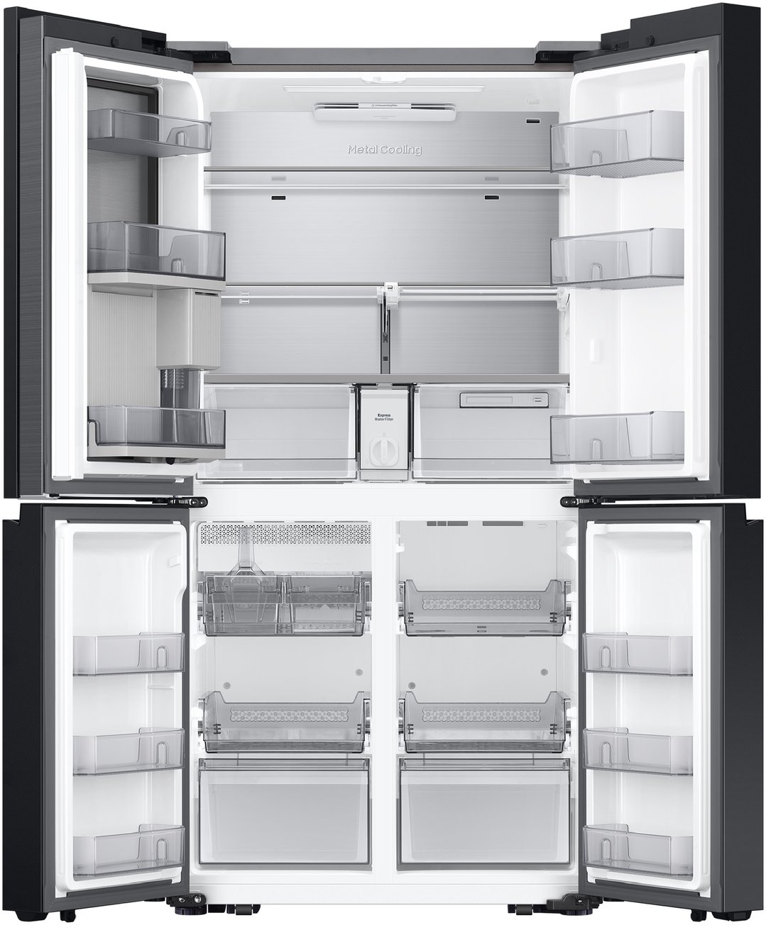Samsung 646L Bespoke 4-Door French Door Refrigerator Beverage Centre - Black SRFX9400BG