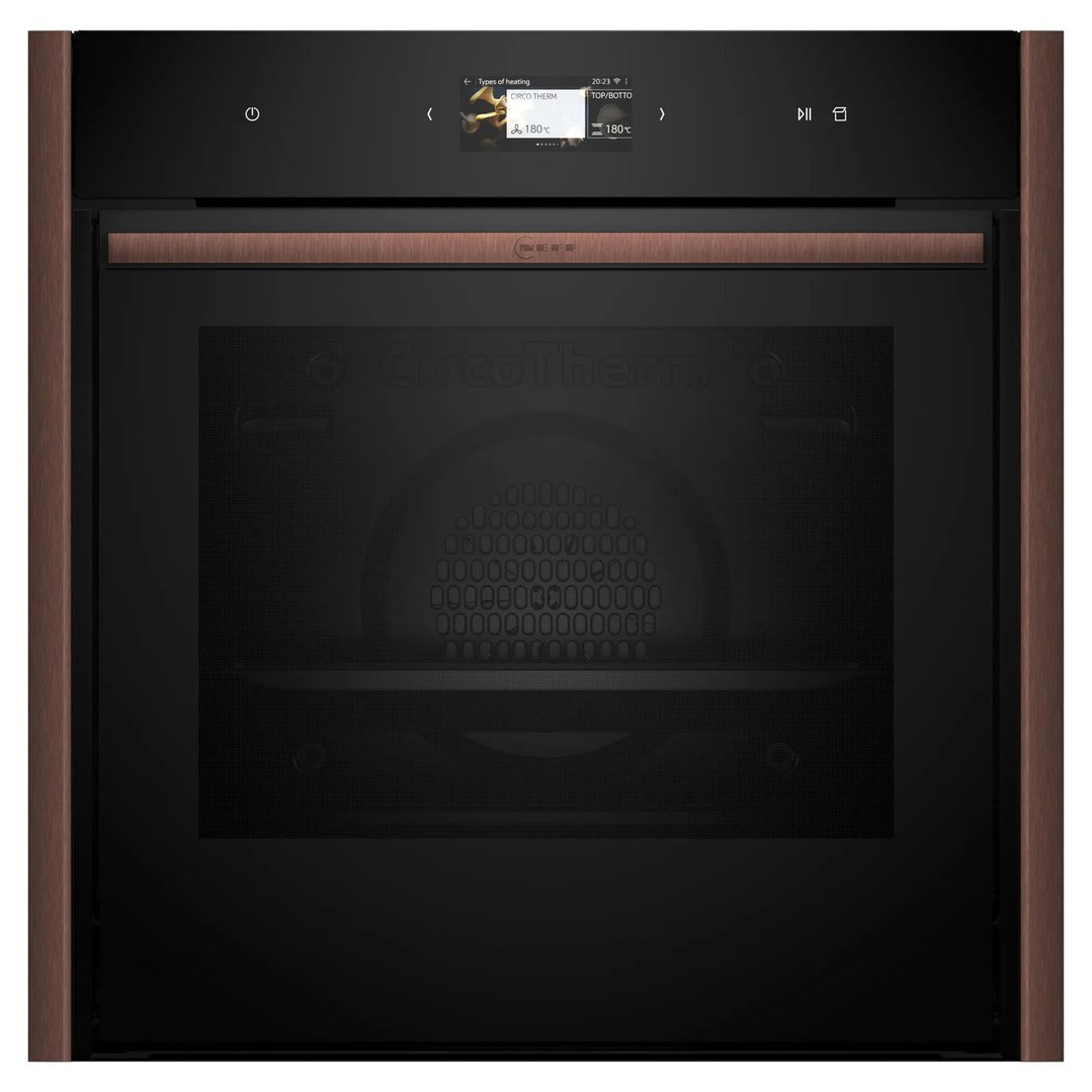 Neff Slide & Hide® Oven with FullSteam with Brushed Bronze Side Trims / Handle B69FS5CY0A-BB