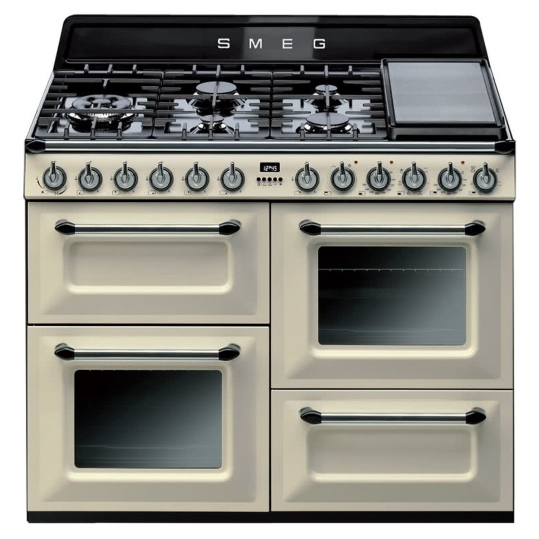 Smeg 110cm Victoria Aesthetic Freestanding Dual Fuel Oven/Stove TRA4110P