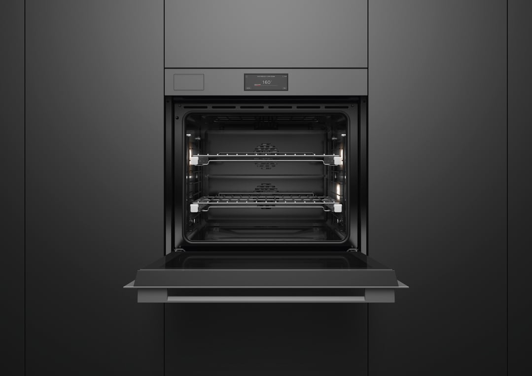 Fisher & Paykel 76cm Series 11, Minimal Pyrolytic Steam Assist Oven, Grey Glass OB76SMPSUG3