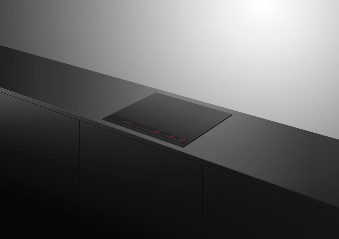 Fisher & Paykel 60cm Series 7, 4 Zone Induction Cooktop, SmartZone, Low Current, Black CI604ZDTPB5