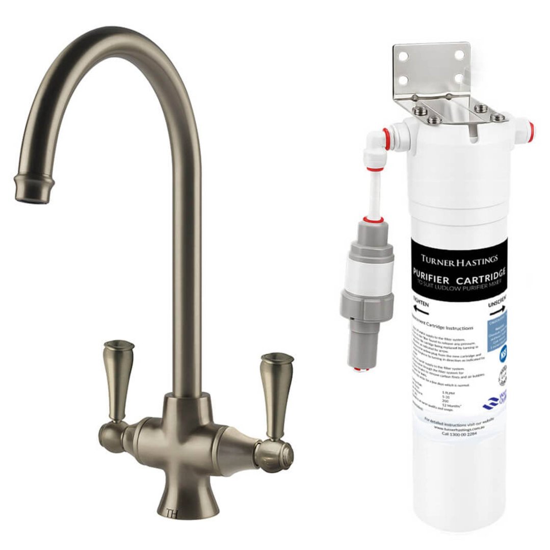 Turner Hastings Ludlow Purifier Mixer with Filter Cartridge - Brushed Nickel LU202KT-BN