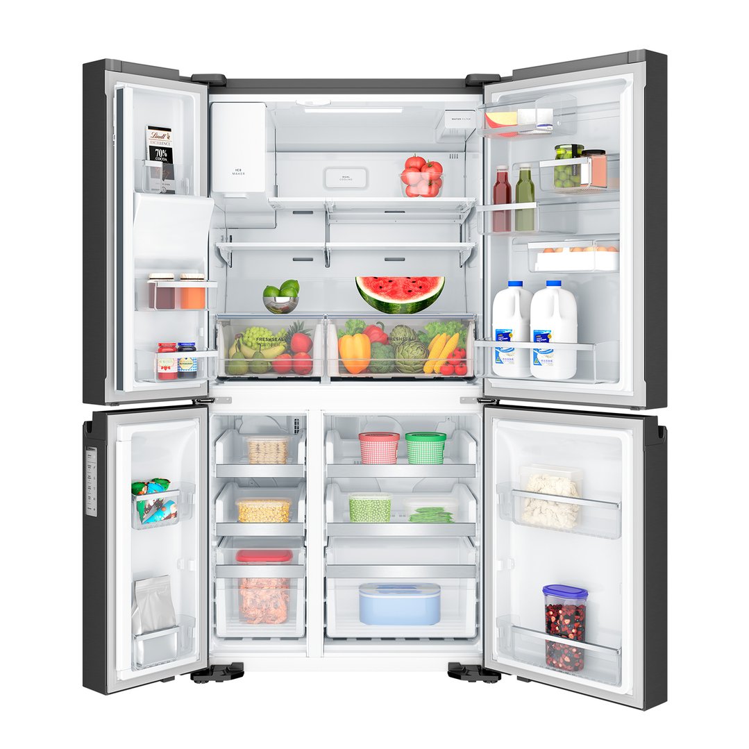 Westinghouse 609L Quad Door Fridge - Matte Black WQE6170BB