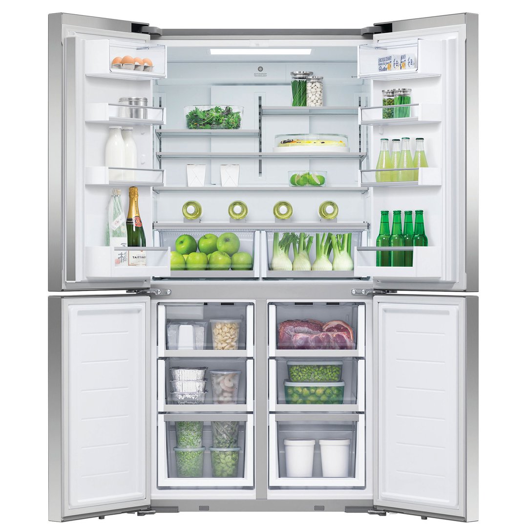 Fisher & Paykel 538L Series 7 Quad Door Refrigerator Freezer, Ice & Water RF605QDUVX2