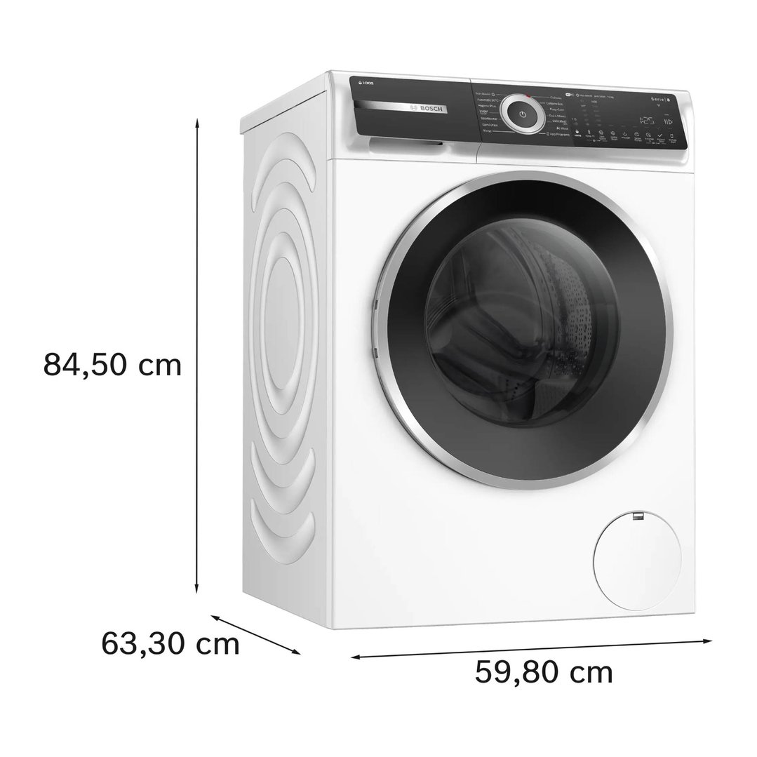 Bosch 10kg Series 8 Front Loader Washing Machine - White WGH254A1AU