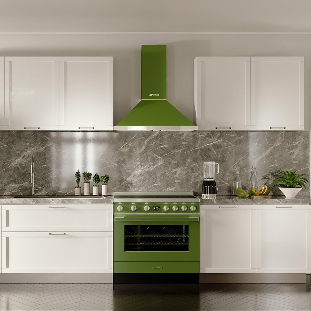 Smeg Portofino By90cm Wallmount Rangehood KPFA9OG