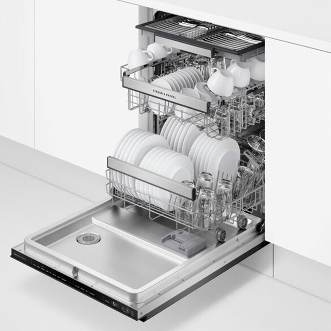 Fisher & Paykel Series 9 Comtemporary Built-under Dishwasher, Tall, Sanitise DW60UZT4B2