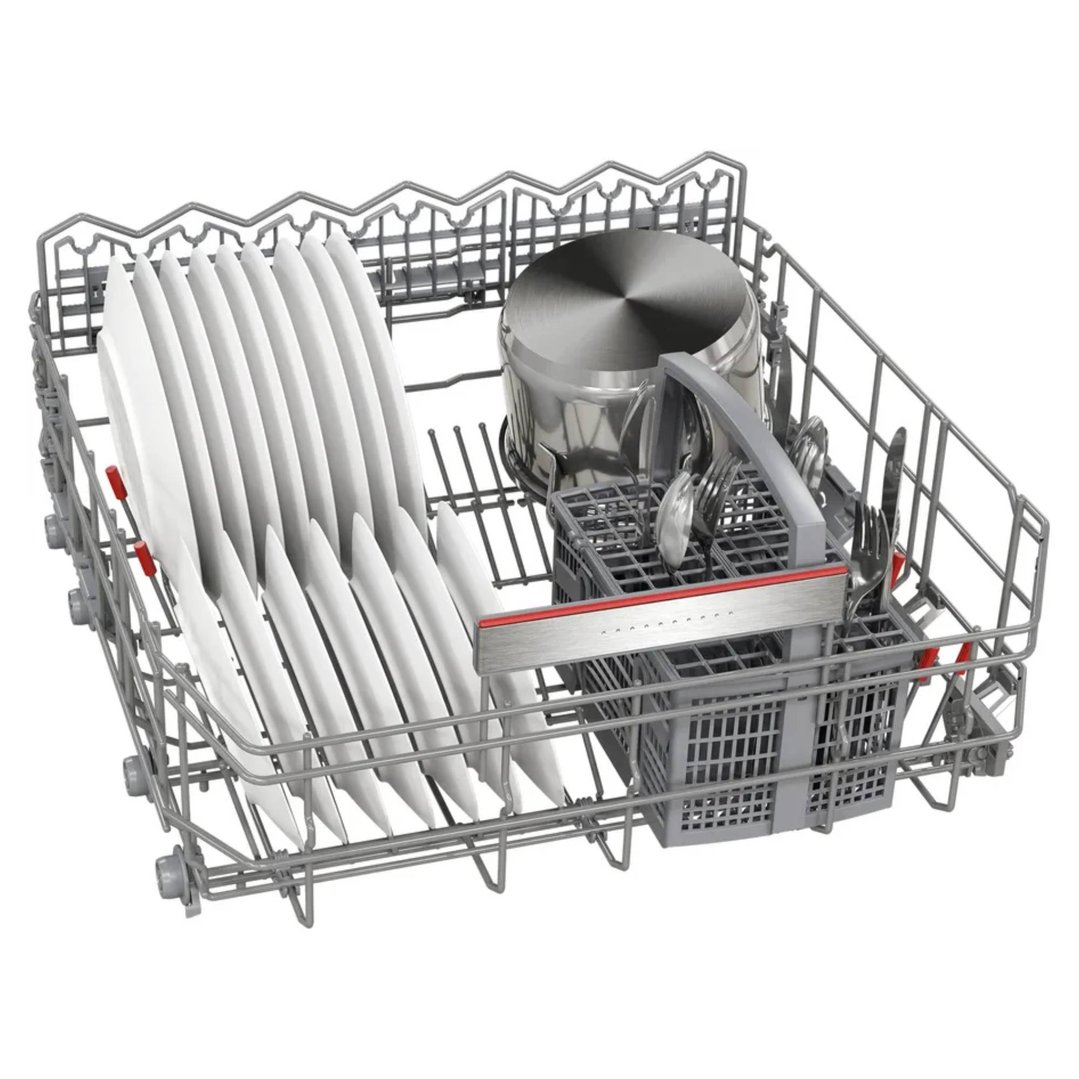 Bosch 60cm Series 8 Semi-Integrated Dishwasher Brushed Steel, Tall Tub SBI8ECS01A