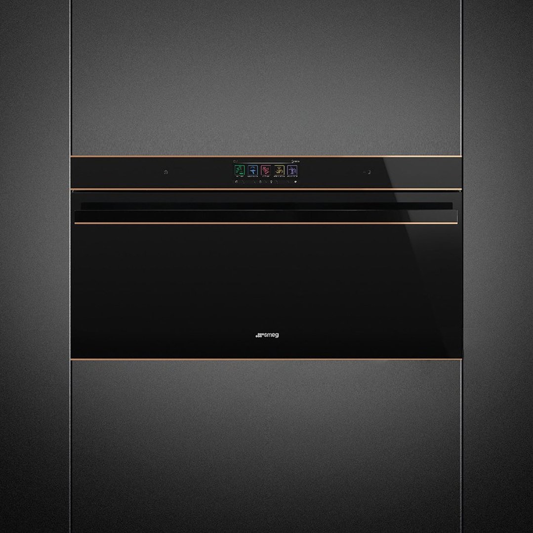 Smeg 90cm Dolce Stil Novo Pyrolitic Touch Control Oven Black SFPR9606WTPNR