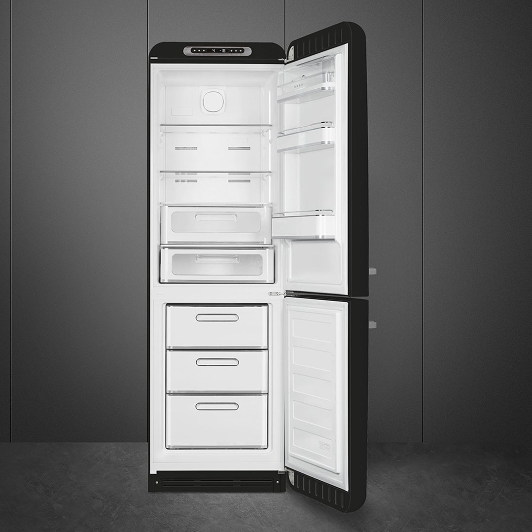 Smeg FAB 32 50’S Style Retro Refrigerator, Right Hand - Black FAB32RBL5AU