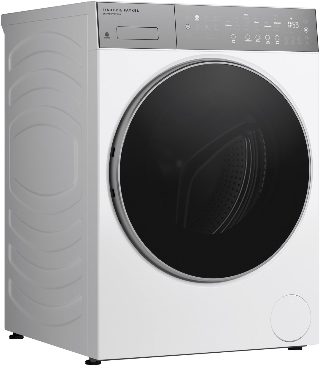 Fisher & Paykel 10kg Series 5 Contemporary Front Loader Washer - White WH1060P5