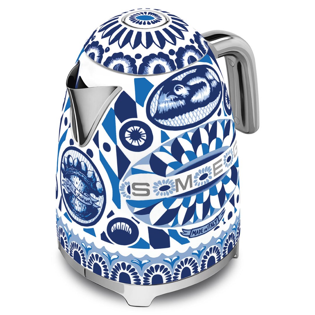 Smeg 50's Style Dolce & Gabbana Kettle - Blue Mediterraneo KLF03DGBAU
