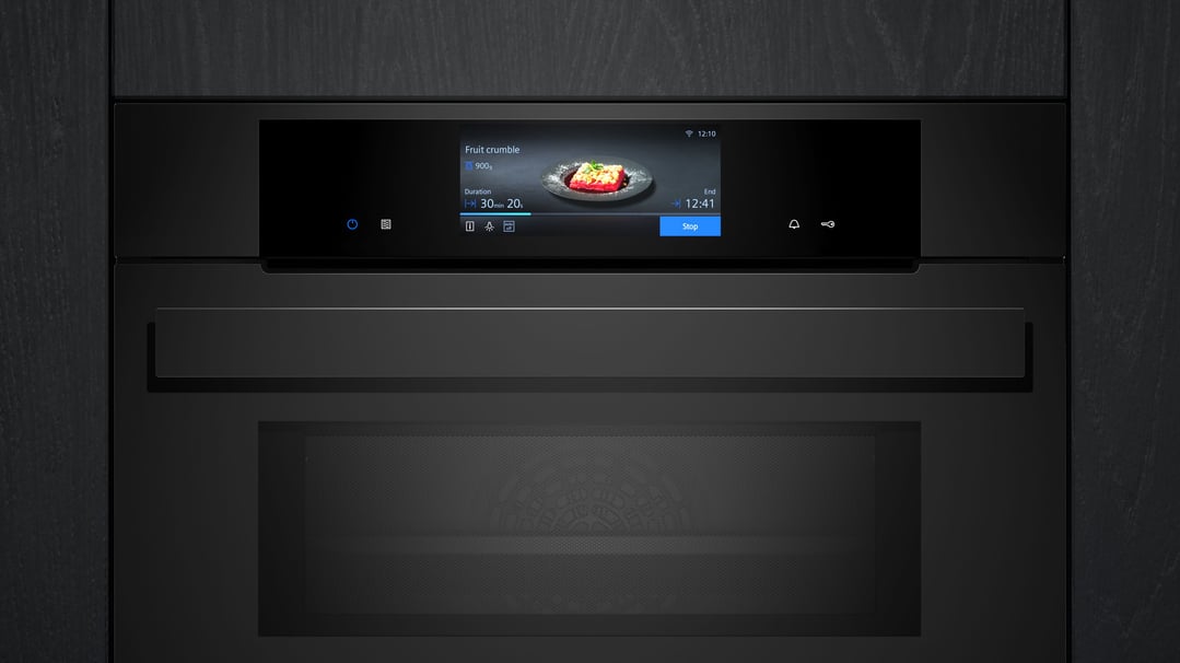 Siemens iQ700 Pyrolytic Compact Oven with Microwave, Matte CM978GMM1