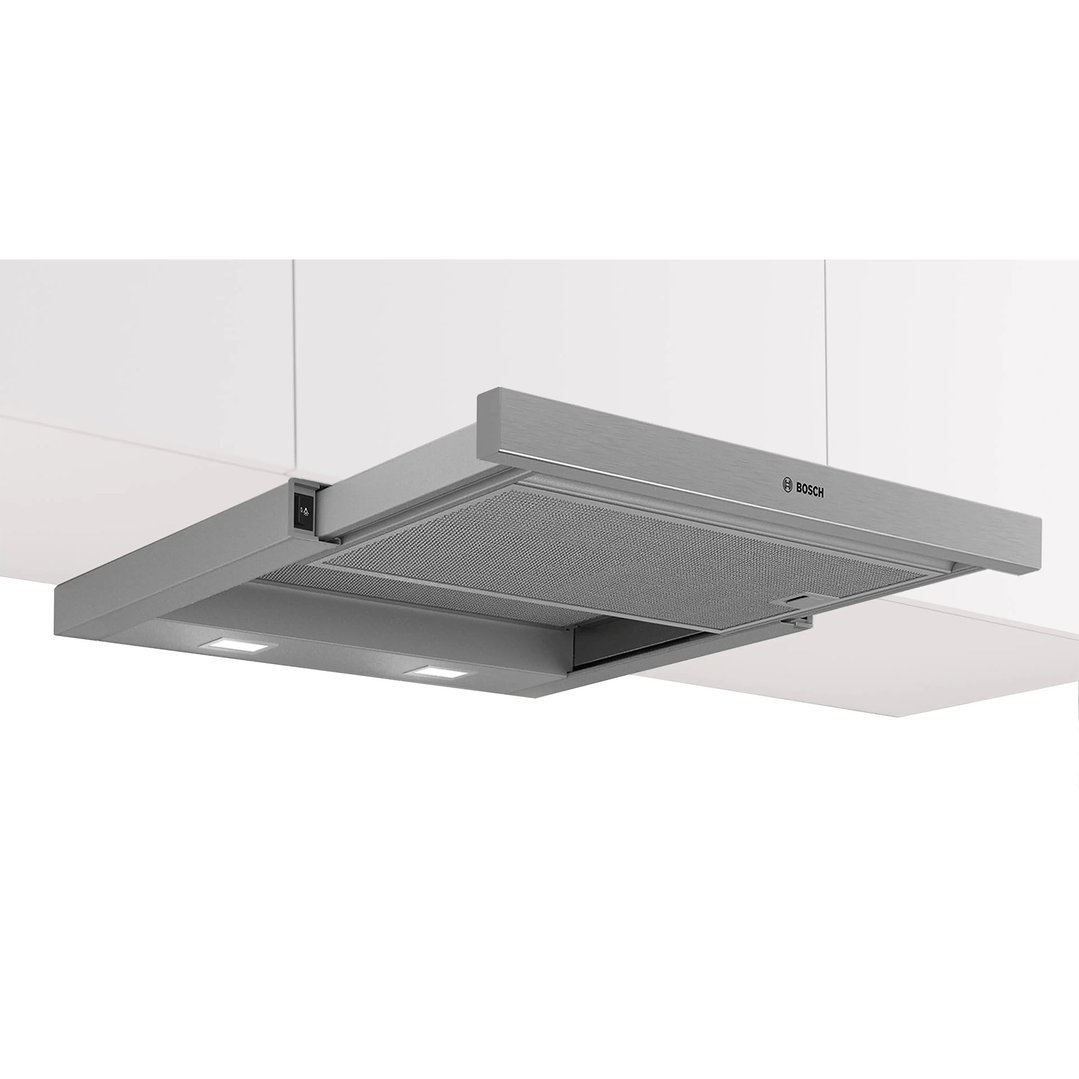 Bosch Series 2, 60cm Slideout Rangehood, Silver Metallic DFM064W55A