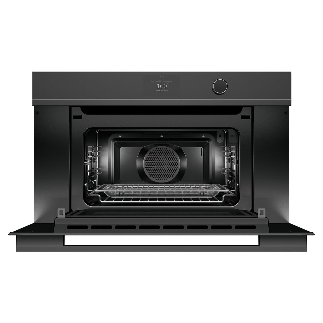 Fisher & Paykel 76cm Series 9 Contemporary Compact Combi-Microwave Oven OM76NDTDB1