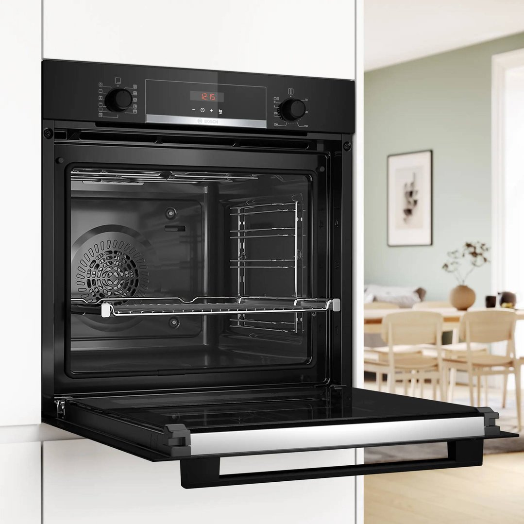Bosch Series 4 Pyrolytic Built-in Oven 60cm - Black HBA574EB3A