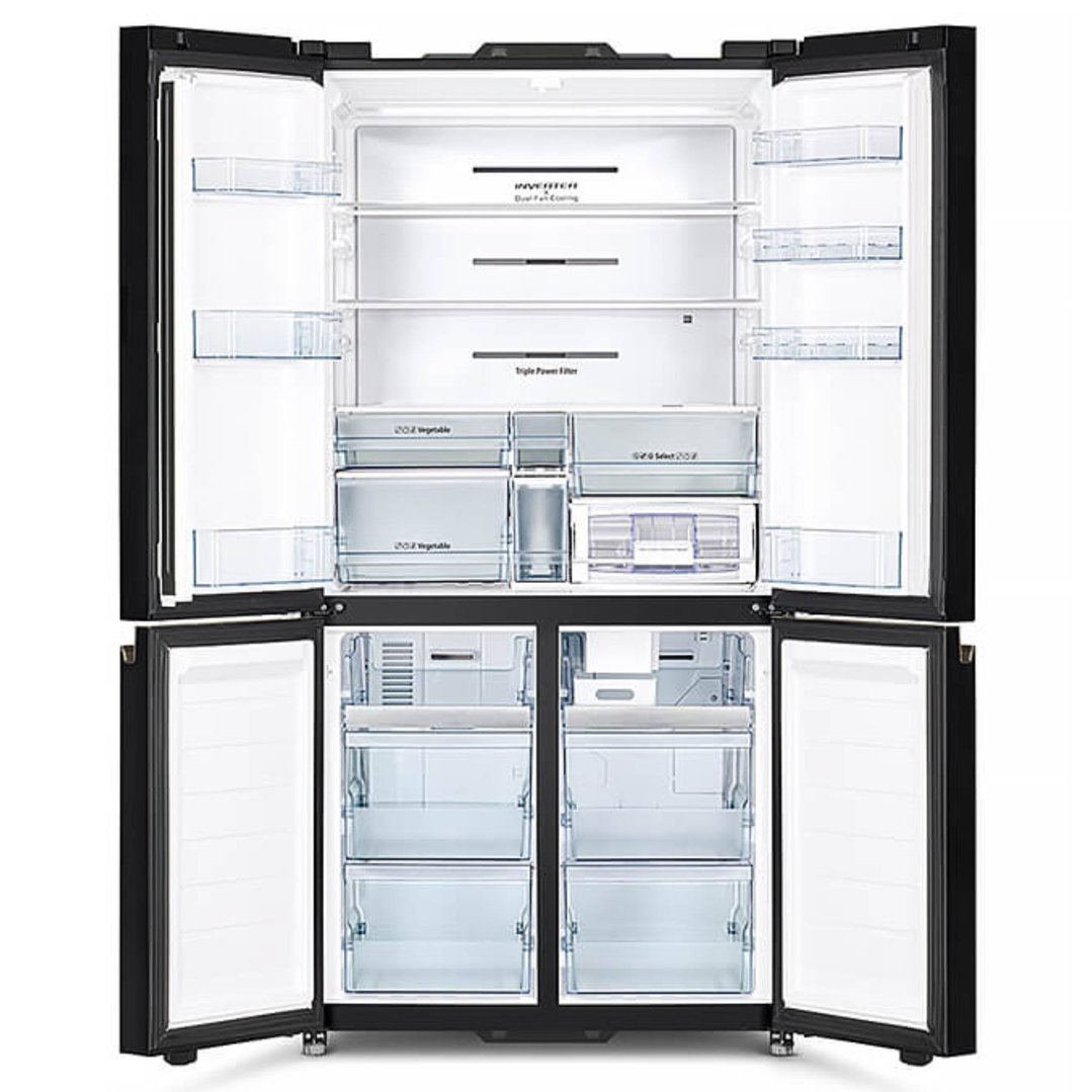 Hitachi 569L French Door Fridge Matte Glass White R-WB640VT0X-1MGW