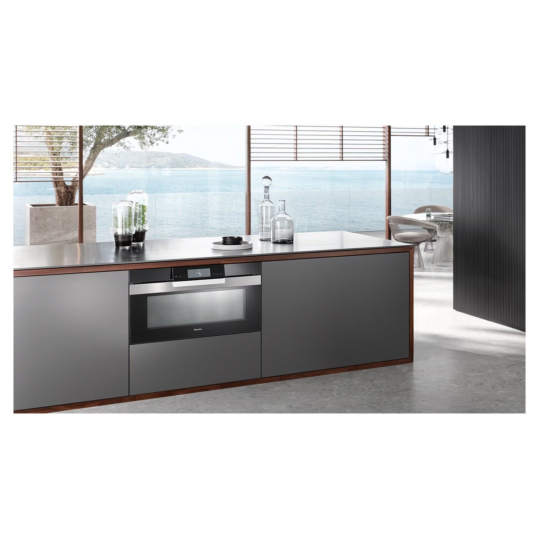 Miele 90cm Pyrolytic Oven with Moisture Plus, Crisp Function and Integrated Camera CleanSteel H7890BP