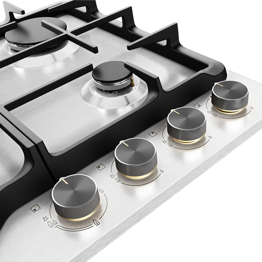 60cm UltimateTaste 500 4 Burner Gas Cooktop Stainless Steel