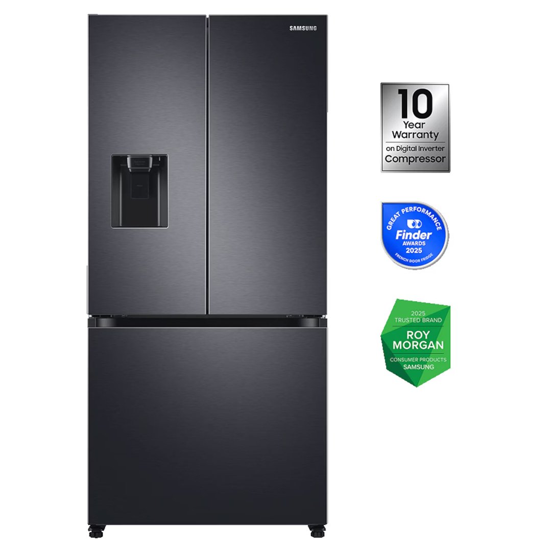 Samsung 495L French Door Refrigerator Freezer Drawer - Black SRF5300BD
