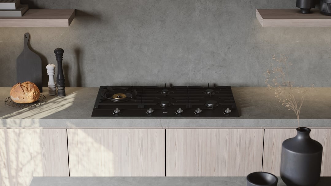 ASKO 90cm Gas Cooktop Graphite Black HG1986AD