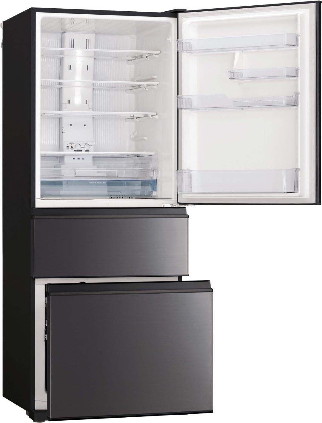 Mitsubishi Electric 450L CX Steel Series Bottom Mount Fridge - Dark Silver MR-CX450ER-SDS-A