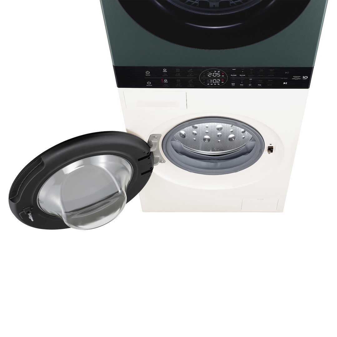 LG 12/9kg WashTower™ All-In-One Stacked Washer Dryer in Forest Green / Beige WWT-1209FGB