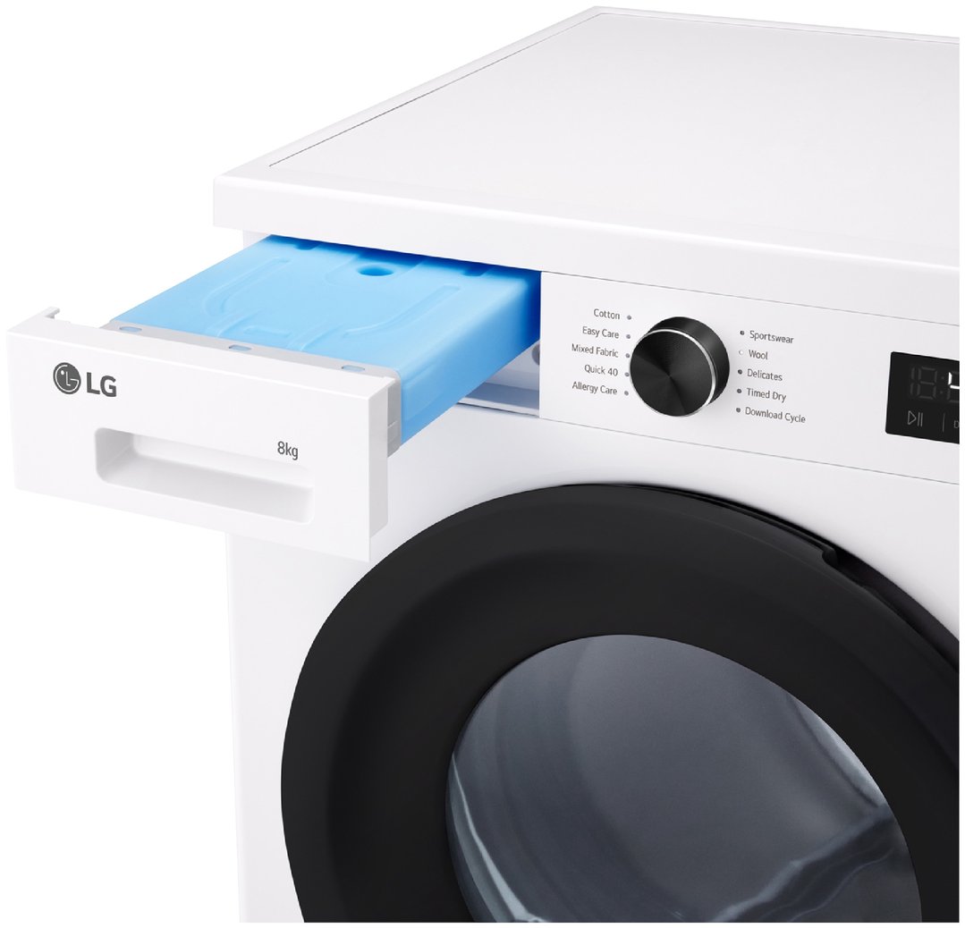 LG 8kg White Heat Pump Dryer DVH1-08WP