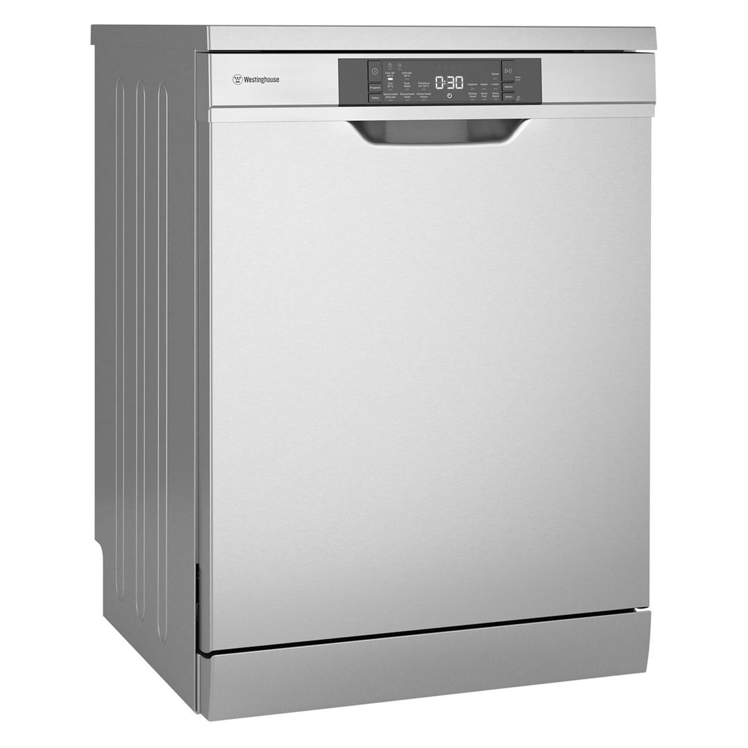 Westinghouse 60cm Freestanding Dishwasher, Stainless Steel, with 15 Place Settings WSF6608XB