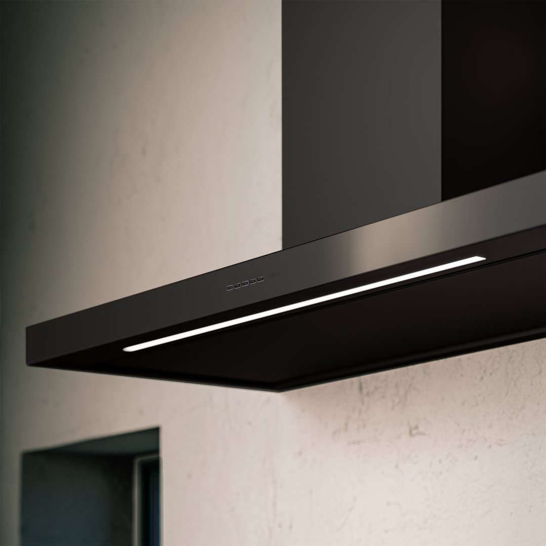 Falmec Plane NRS PLUS - 90cm Wall - Black F5PN90B2