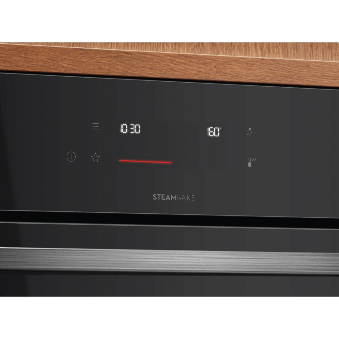 Electrolux 60cm Oven with SteamBake, Black - 500 Series EVE6615DF