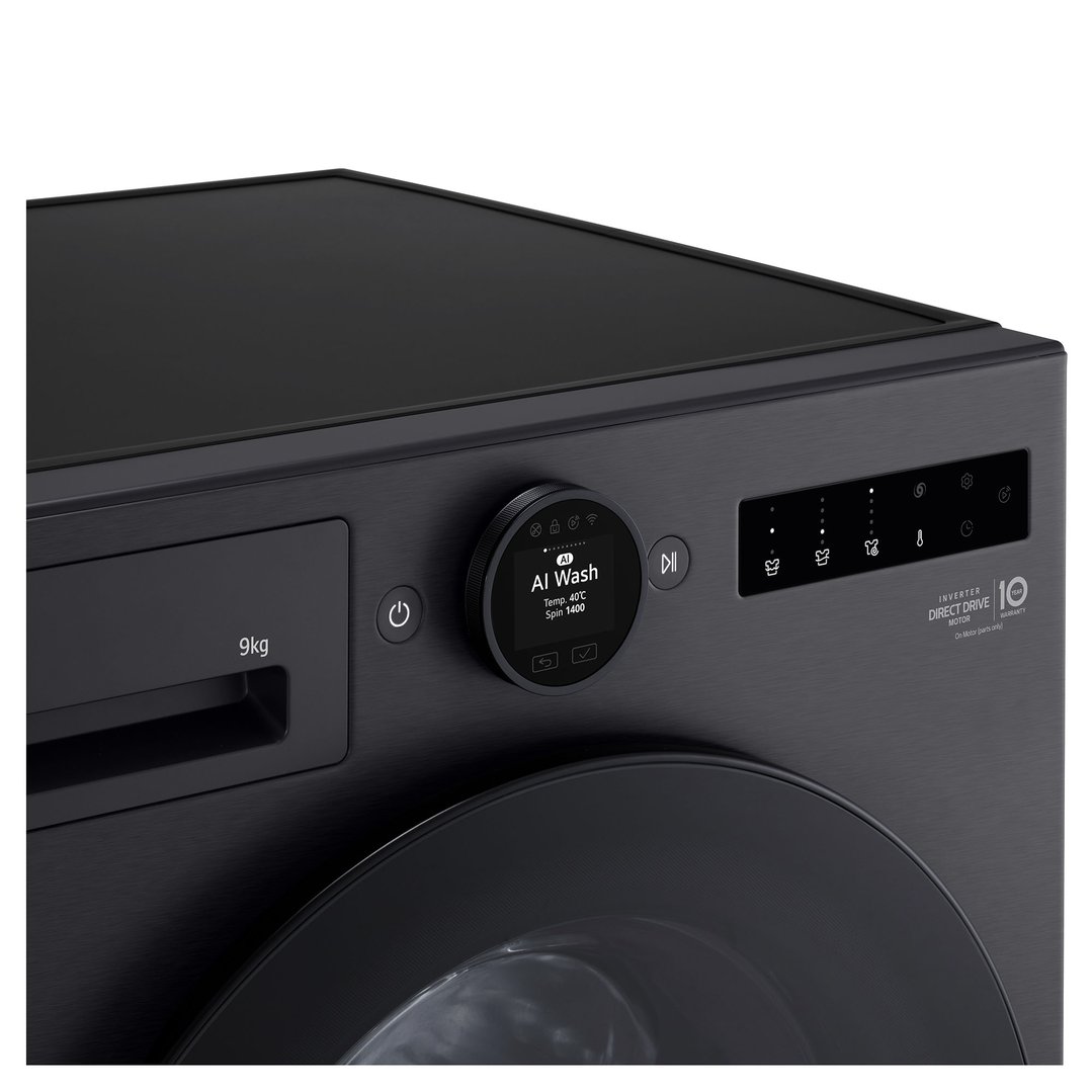 LG 9kg Series 9 Matte Black Front Load Washer WX9-1409MB