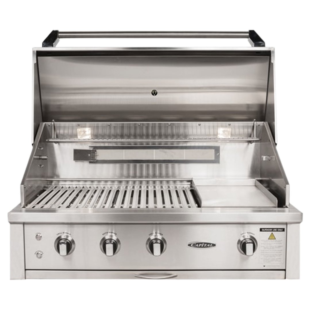Capital Agency 40" Lift Assist Hood, 2x 30mj, Flame Failure, Channel grates, Infrared burner, rotisserie, Halogen lighting, thermostat NAT GAS ACG40RBI1N