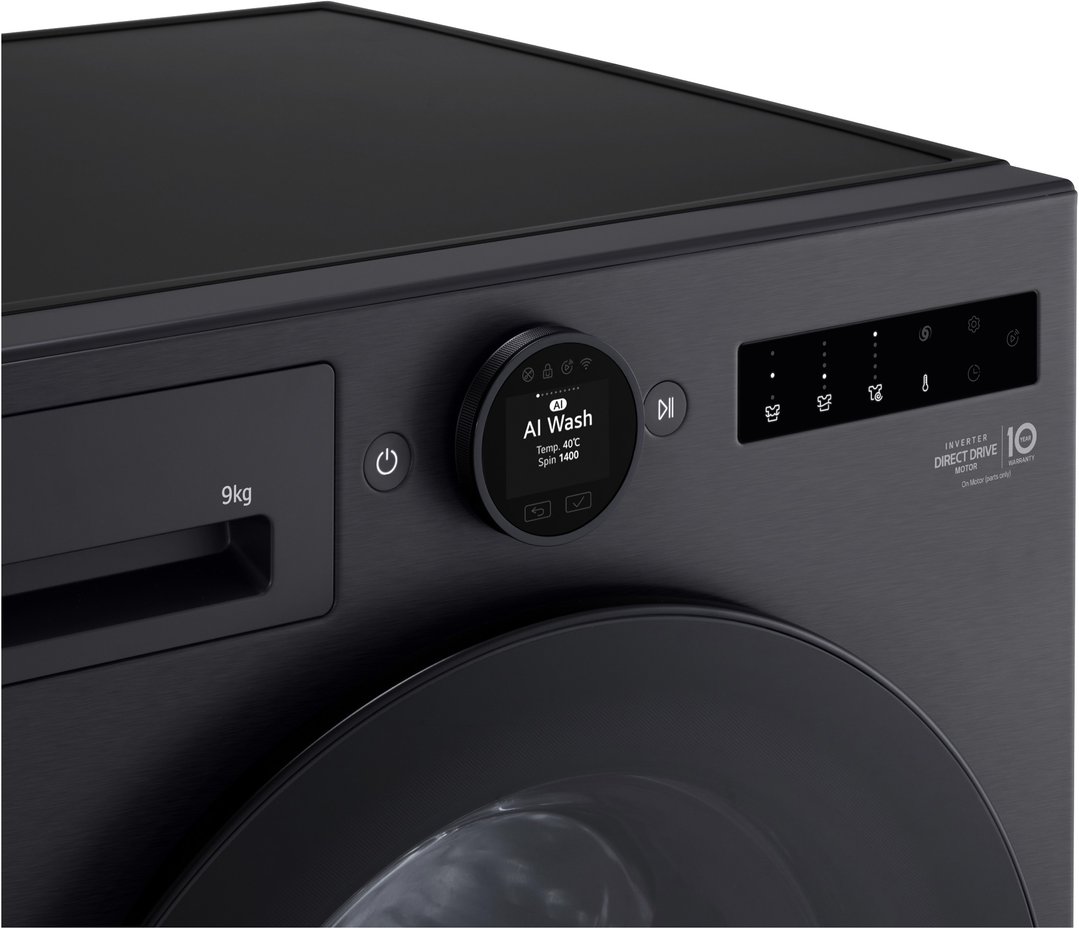 LG 9kg Series 9 Matte Black Front Load Washer WX9-1409MB