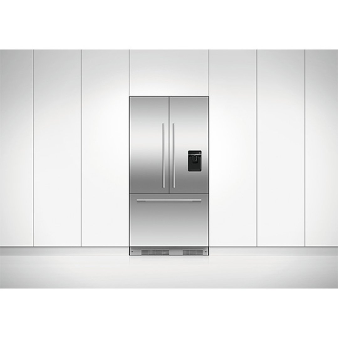 Fisher & Paykel 90cm Series 7 Integrated French Door Refrigerator Freezer, Ice & Water RS90AU1