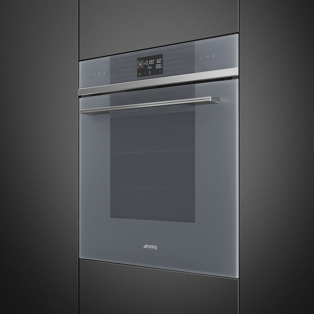 Smeg 60cm Linea Pyro/Steam40 Oven Silver SOPA6102S2PS