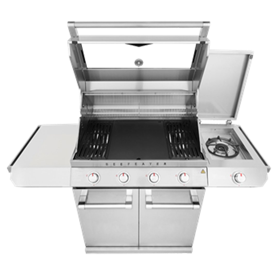 Beefeater 7000 Classic 4 Burner BBQ, Side Burner & Trolley, Stainless Steel BMG7642SA