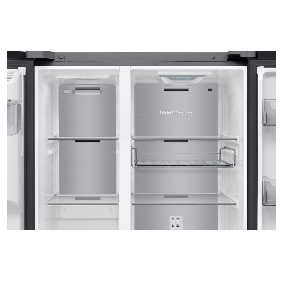 Samsung 615L Side-by-Side Refrigerator Family Hub - Black SRS6800BFH