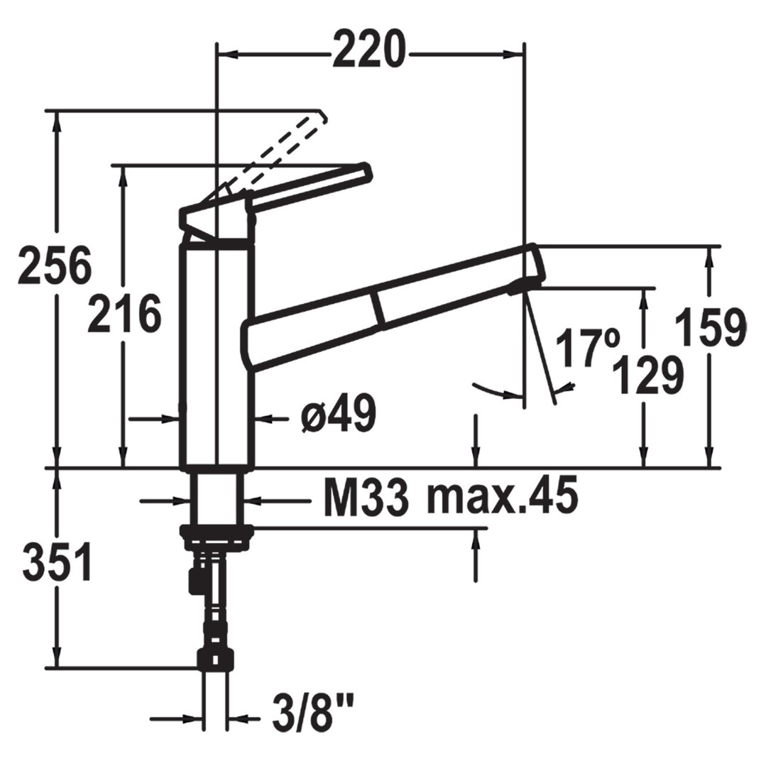 KWC Luna-E Pull Out Aerator Tap 10441113700