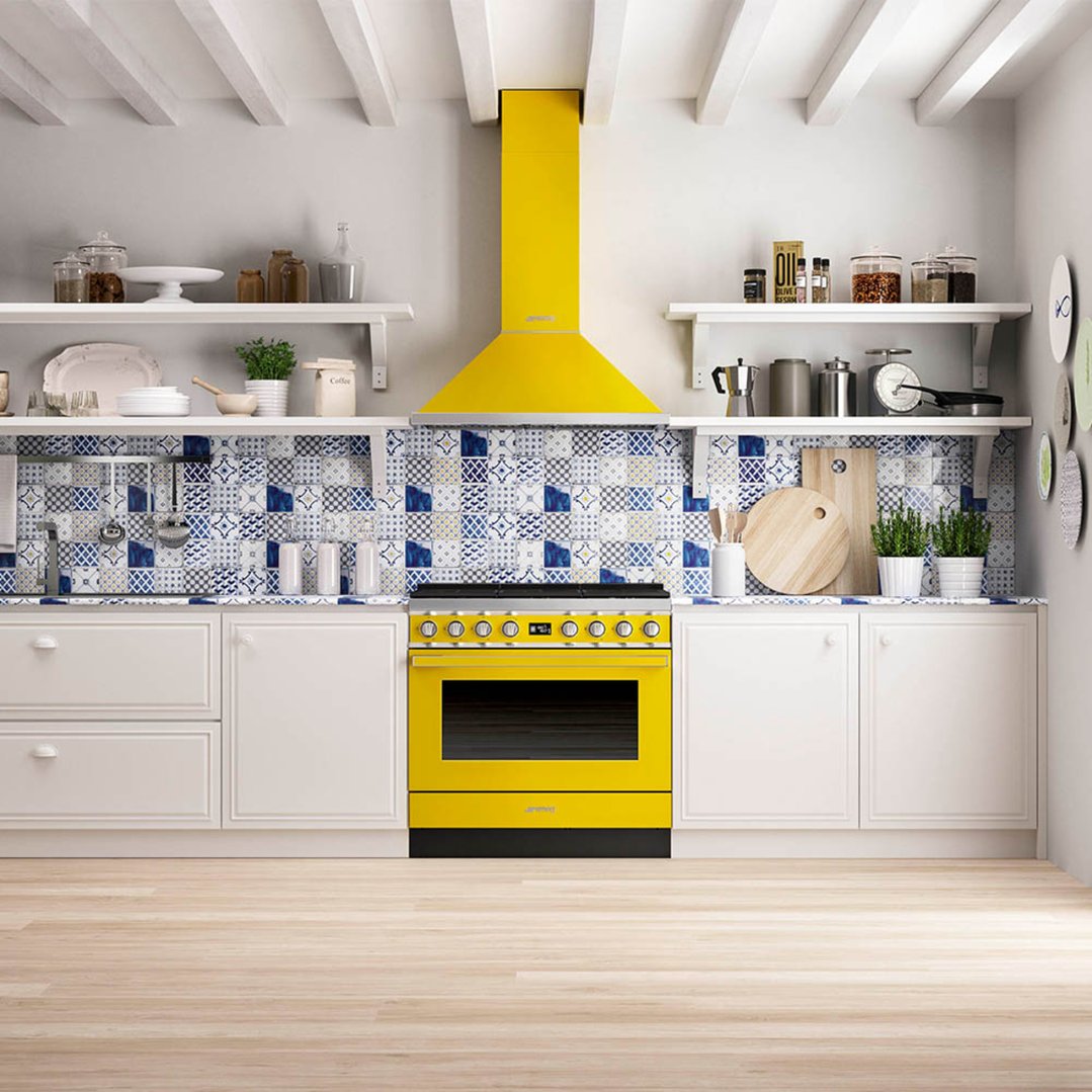 Smeg Portofino By90cm Wallmount Rangehood KPFA9YW