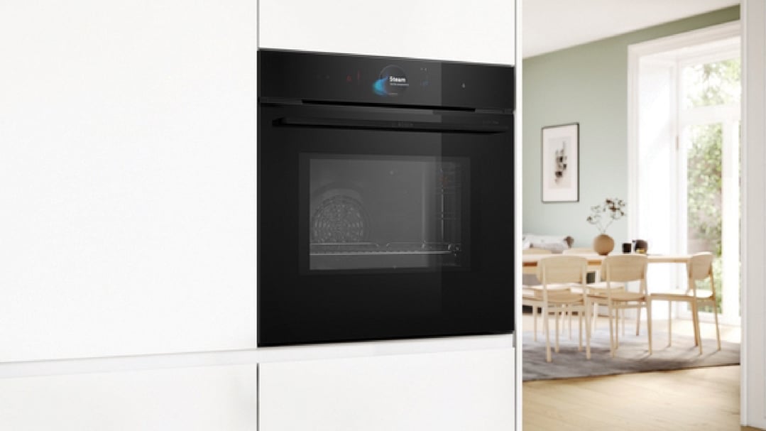 Bosch 60cm Accent Line Built-in Oven with Microwave & Steam - Black HNG978QB1A