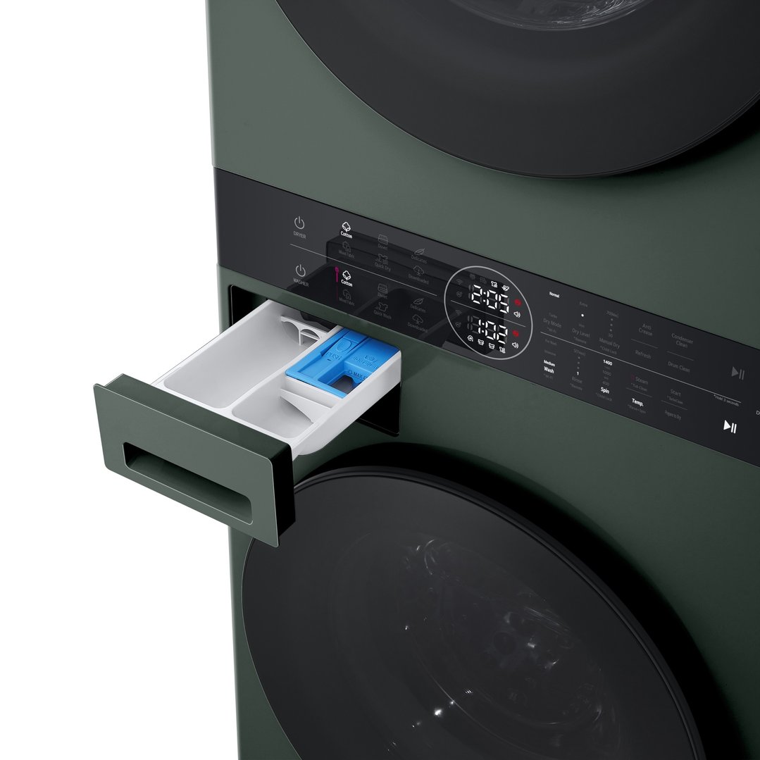 LG WashTower™ Compact All-In-One Stacked Washer Dryer - Forest Green WWT-1210FGX